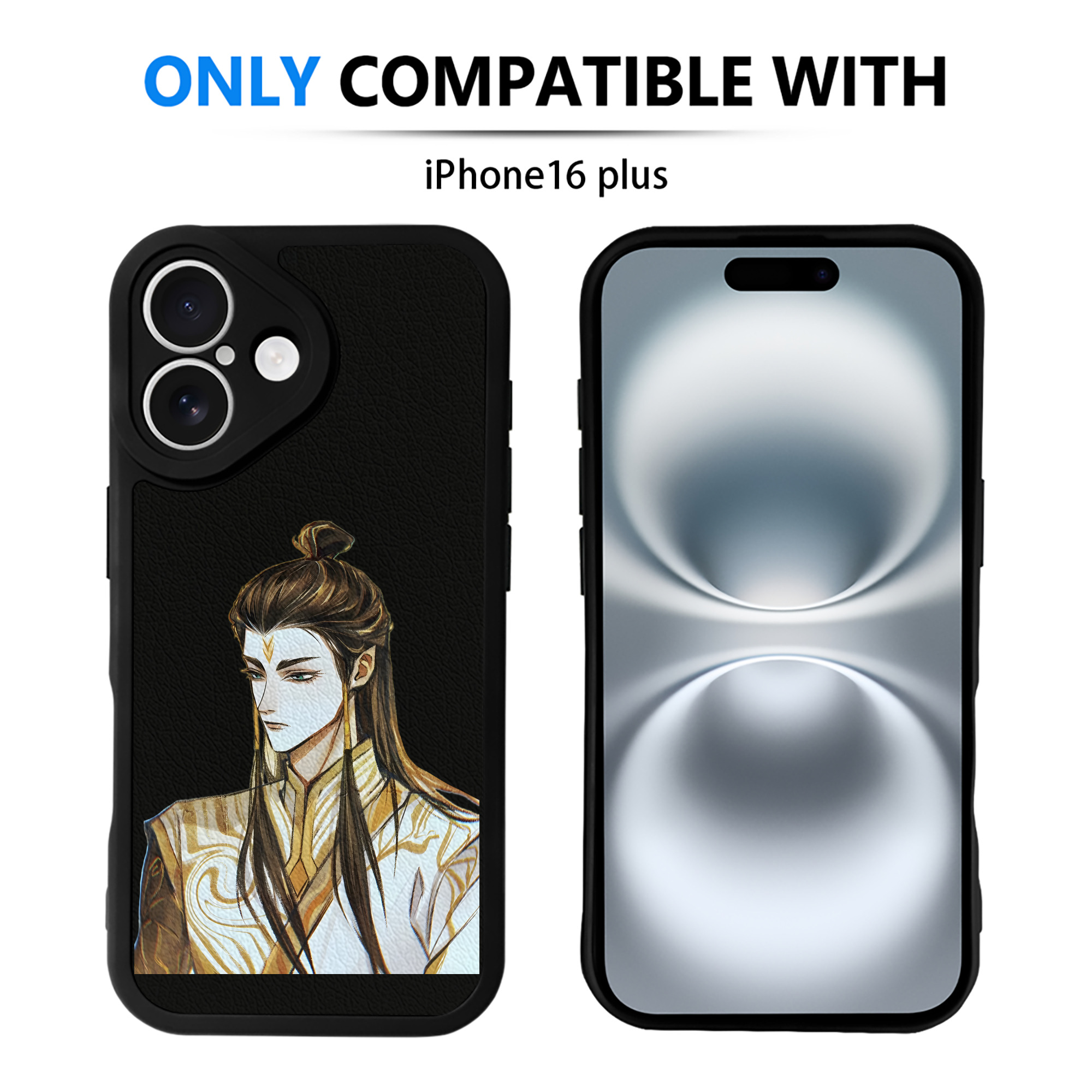 （画像用） Ne Zha 2 ナタ 魔童の大暴れ 【iPhone 16シリーズ対応】シリコンスマホケース（レザー調） 材質：シリコン
